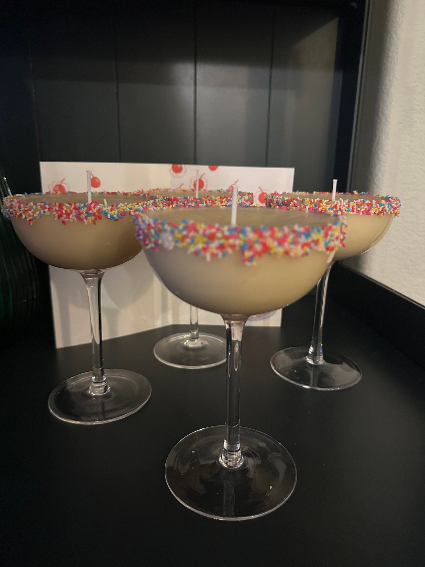 Birthday cake martini candle